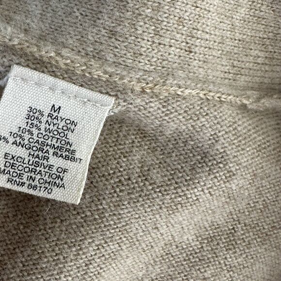 Anthropologie Sleeping on Snow Floral Applique Wrap Knit Cardigan Size M - Picture 5 of 6